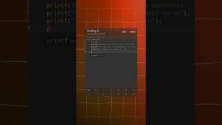 UNIT CONVERTER USING C 🔥30 DAYS 30 CODE CHALLENGE DAY 5shortsviralcodingc [upl. by Lovel]
