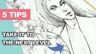 5 TIPS to IMPROVE your Sketches 【How to Make Sellable Sketch Art】 [upl. by Quin]