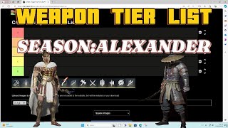 WEAPON TIER LISTALEXANDERConquerors Blade [upl. by Remington]