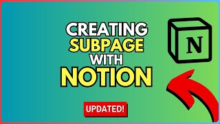 How to Create a Subpage with Notion [upl. by Esdnil]