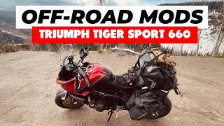 Modifying A Triumph Tiger Sport 660 For OffRoad Adventures [upl. by Hnah]