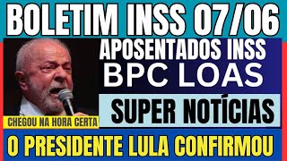 🔴URGENTEE ACABOU DE SAIR NOTÍCIA MARAVILHOSA BPC  APOSENTADOS SURPRESA EXTRAORDINÁRIA 0706 [upl. by Nylinej862]