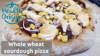 Easy whole wheat sourdough pizza recipe [upl. by Ynhoj471]