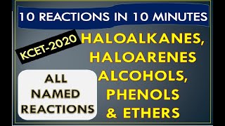 IMPORTANT NAMED REACTIONS10 REACTIONS IN 10 MINUTESORGANIC CHEMISTRY KCET2020 [upl. by Qooraf]