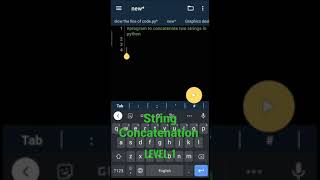 LEVEL1  11 Program to concatenate two strings in Python  String concatenation [upl. by Ominorej51]