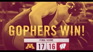 Highlights Gopher Wrestling Downs Wisconsin 1716 [upl. by Livia]