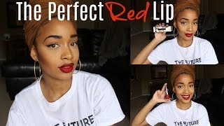 BEST Red Lip Tutorial for Darker Skin Tones  Ft Fenty Beauty Stunna Lip Paint [upl. by Olegna]