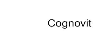 How to pronounce Cognovit [upl. by Nyletac948]