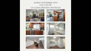 131 Elgin Cres Waterloo OPEN HOUSE SUNDAY NOVEMBER 24TH 200400 [upl. by Kunz102]