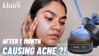 Klairs Mighnight Blue Calming Cream For 1 Month Review  I WONT REPURCHASE THIS [upl. by Elaina]