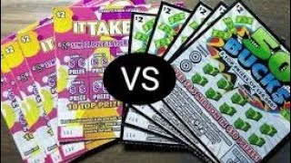 2s for Tuesday It Takes Two VS 50 Bucks Pa lottery scratch tickets [upl. by Ecnerat905]