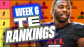 🔥 NEW Top 15 TE RANKINGS for Week 6 Fantasy Football 🚀  Fantasy Football Rankings [upl. by Adnilak138]