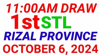 STL  RIZAL PROVINCE October 6 2024 1ST DRAW RESULT [upl. by Travers372]