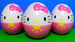 3 Hello Kitty surprise eggs HELLO KITTY for BABY mymillionTV [upl. by Goulden638]