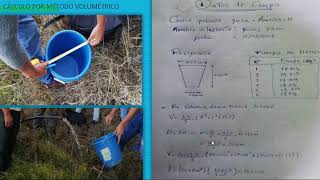 CALCULO DE AFORO VOLUMEMETRICO EN MANANTIALES 💦💦💧 [upl. by Lleksah]