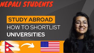 How to shortlist universities for USA  Nepali Students  FutureReady [upl. by Arias452]