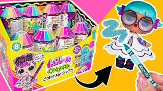 LOL Surprise Loves Crayola COLOR ME STUDIO Full Case Unboxing [upl. by Einatsed]