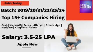 Top 10 Companies Hiring Today  Grab  NielsenIQ  Zebra  alteryx  broadridge  Medpace [upl. by Htenaj]