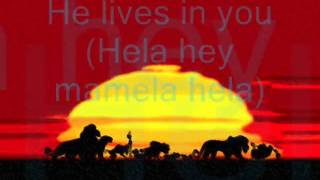 The lion king He lives in you lyrics [upl. by Orelia]