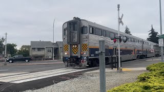 Incoming Amtrak Capital Corridor 724 passing by Hesperian Blvd [upl. by Tebazile]