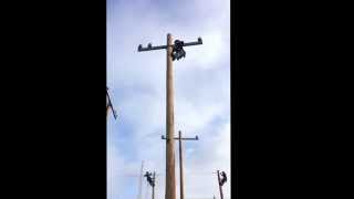 Steven falling at the 2015 lineman rodeo [upl. by Navap]