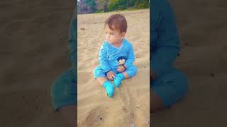 song love kidlovers beachvibes beautyofnature babybeach cutebaby viralvideo viralbabytrend [upl. by Dlopoel]