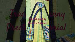 🧶🧶🧵🧵💙 Crea la tua tracolla unica kit granny per borsa e porta cellulare granny uncinettofacile [upl. by Cynthla554]