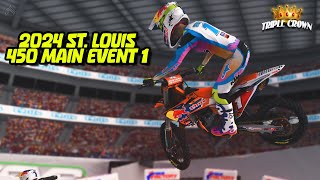 2024 rF Supercross 450 Main 1  Round 12  St Louis [upl. by Ahsiuqel]