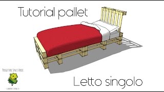 Tutorial fai da te letto pallet  Come costruire un letto singolo con i bancali DIY PALLET [upl. by Yralih]