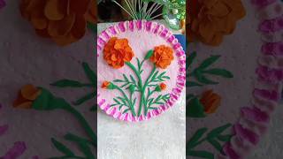 DIY How to make flowers with claymarigoldflowermakewithclay viralvideo craft [upl. by Seldun89]