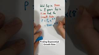 Finding the growth rate of a population math exponential logarithm algebra [upl. by Eiralav]