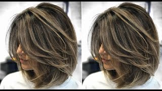 Layered Bob haircut step by step  LobLong bob Haircut  Dry cutting technique [upl. by Ailina]