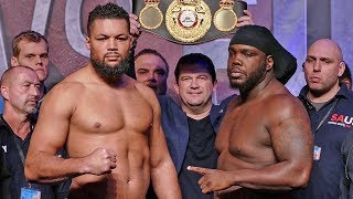 Joe Joyce vs Bermane Stiverne WEIGH IN amp FINAL FACE OFF  ITV Box Office [upl. by Milurd]