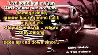 MIKE MALAK amp The Fakers  Gimme Back My Bullets Lynyrd Skynyrd cover with lyrics [upl. by Luwana]