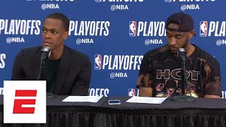 Rajon Rondo on Draymond Green He talks a lot of shh  ESPN [upl. by Ahsennek]