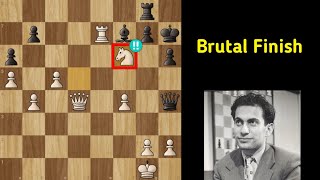 Brutal Finish  Mikhail Tal Vs Oll Lembit  Chess Tips Tricks Strategies And Tactics [upl. by Nylrats]