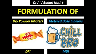 Formulation Of Dry Powder Inhaler DPI amp Metered Dose Inhaler MDI [upl. by Anaiek]