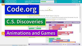 Collision Detection Lesson 16 Part 6 Codeorg CS Discoveries Tutorial with Answers [upl. by Secnarfyram715]