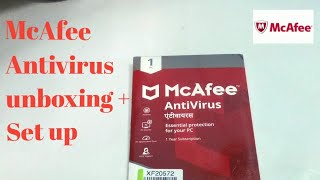 McAfee Antivirus unboxing and setup Hindi English [upl. by Lundt]