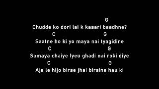 birsiney hau ki  lyrics amp chords playalong [upl. by Ardnic]