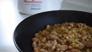 Zuppa di farro e fagioli  con il Moulinex Cuisine Companion [upl. by Follmer]