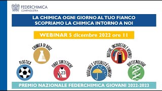 Premio Federchimica Giovani  La chimica ogni giorno al tuo fianco  5 dicembre 2022 [upl. by Toffic]