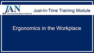 JustinTime Training Module Ergonomics in the Workplace [upl. by Kirad]