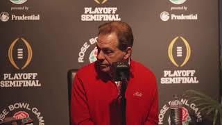 Watch the Rose Bowl Media Day Press Conference with Coach Saban [upl. by Eledoya]