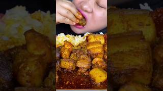 SPICY PORK CURRY EATING short youtube shortvideo youtube status shortsfeed viral pork asmr [upl. by Hawker]