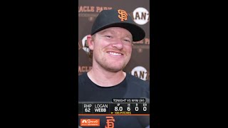 Logan Webb had jokes after Michael Confortos doitall performance 😂  NBC Sports Bay Area [upl. by Yeruoc]