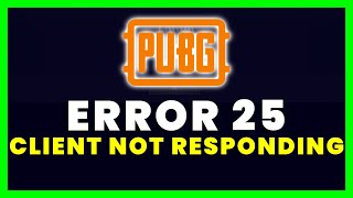 How To Fix Error 25 Client Not Responding on PUBG [upl. by Corena]