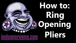 Bodyartforms How to Ring Opening Pliers [upl. by Nylasej]