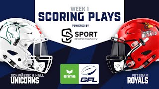 Schwäbisch Hall Unicorns  Potsdam Royals  Highlights  ERIMA GFL 1 Spieltag  SDTV Football [upl. by Nerraf]