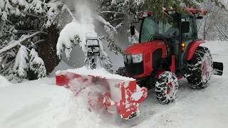 17 Snow blowing January 18th A foot of heavy snow [upl. by Hanson187]